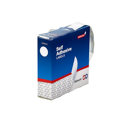 QUIKSTIK LABEL DISPENSER CIRCLE 19MM WHITE 900 LABELS
